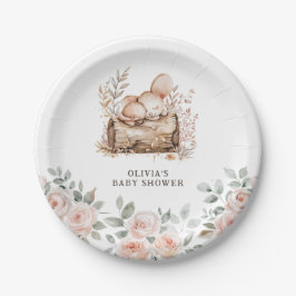 Boho Woodland Animals & Floral Baby shower Papieren Bordje