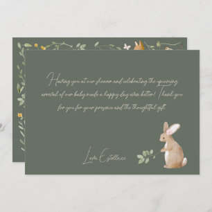 Boho Woodland Animals Forest Friends Baby shower Bedankkaart