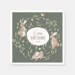 Boho Woodland Animals Forest Friends Baby shower Servet