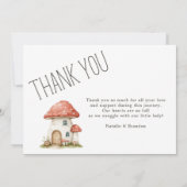 Boho Woodland Animals Fotoaankondiging Baby Kaart (Achterkant)