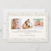 Boho Woodland Animals geboorte aankondiging (Achterkant)