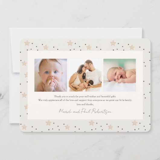 Boho Woodland Animals geboorte aankondiging (Achterkant)