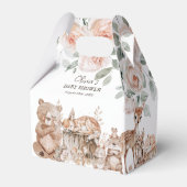 Boho Woodland Animals Genderneutraal Baby shower Bedankdoosjes (Achterkant)