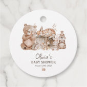 Boho Woodland Animals Genderneutraal Baby shower Bedankjes Labels (Voorkant)