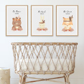 Boho Woodland Animals Gepersonaliseerde Baby kweke Muurkunst Sets