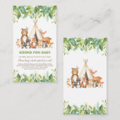 Boho Woodland Animals Green Forest Breng een boek Informatiekaartje (Voorkant / Achterkant)