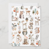 Boho Woodland Animals Het is een Baby shower Kaart (Achterkant)