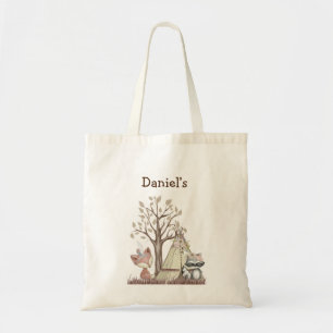Boho Woodland Animals Nursery Canvas tas