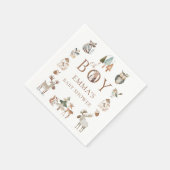 Boho Woodland Animals Oh Boy Baby shower Servet (Hoek)