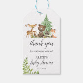 Boho Woodland Animals Rustic Baby shower Cadeaulabel (Voorkant)