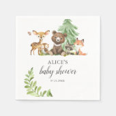 Boho Woodland Animals Rustic Baby shower Napkins Servet (Voorkant)