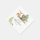 Boho Woodland Animals Rustic Baby shower Napkins Servet (Hoek)
