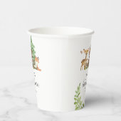 Boho Woodland Animals Rustic Baby shower Papieren Bekers (Rechts)