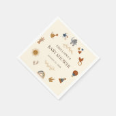 Boho Woodland Animals Schattige Baby shower Party Servet (Hoek)