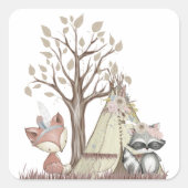 Boho Woodland Animals Stickers (Voorkant)