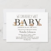 Boho Woodland Animals wacht bijna op Baby shower Kaart (Voorkant)