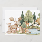 Boho Woodland Animals wacht bijna op Baby shower Kaart (Achterkant)