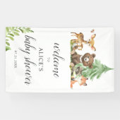Boho Woodland Animals Welcome Baby shower Banner (Horizontaal)