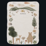 Boho Woodland Baby Blanket - Baby shower Gift Inbakerdoek<br><div class="desc">Deze prachtige boho woodland babydeken is een perfect geschenk voor die nieuwe speciale baby! Bewerk de naam eenvoudig! Genderneutraal,  dus dit is een geweldig geschenk voor babyjongens of babymeisjes!</div>