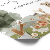 Boho Woodland Baby shower Baby's zijn zoet Poster (Hoek)