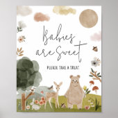 Boho Woodland Baby shower Baby's zijn zoet Poster (Voorkant)