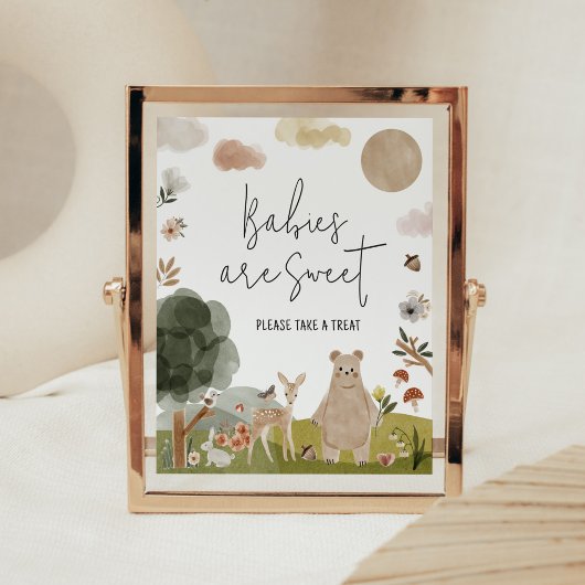 Boho Woodland Baby shower Baby's zijn zoet Poster