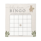 Boho Woodland Baby shower Bingo 40 vellen Notitieblok (Voorkant)