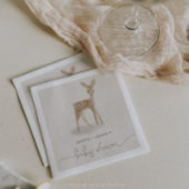 Boho Woodland Baby shower Cocktail Napkin Servet