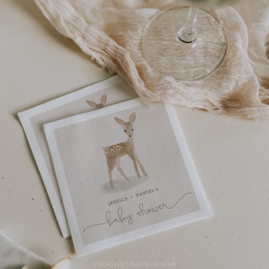 Boho Woodland Baby shower Cocktail Napkin Servet