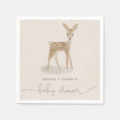 Boho Woodland Baby shower Cocktail Napkin Servet (Voorkant)