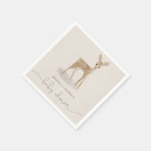 Boho Woodland Baby shower Cocktail Napkin Servet (Hoek)