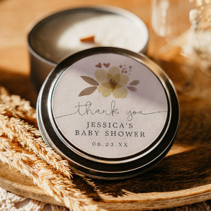 Boho Woodland Baby shower Favor Sticker