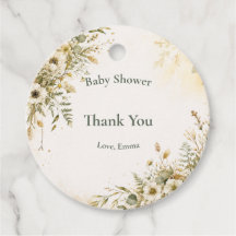 Boho Woodland Baby Shower Favor Tags 