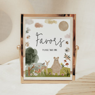 Boho Woodland Baby shower Favorieten Poster