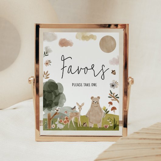 Boho Woodland Baby shower Favorieten Poster