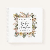 Boho Woodland Baby shower Guest Book Notitieboek (Voorkant)