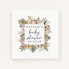 Boho Woodland Baby shower Guest Book Notitieboek