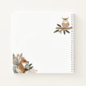 Boho Woodland Baby shower Guest Book Notitieboek (Achterkant)