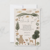 Boho Woodland Baby shower Hartelijk dank Aankondiging (Voorkant)