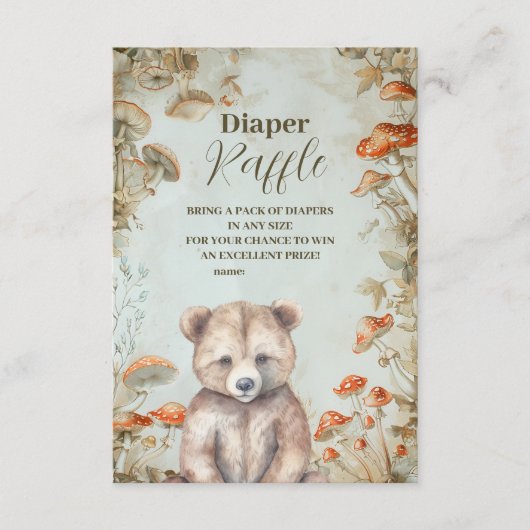 Boho Woodland Baby shower Informatiekaartje (Voorkant)