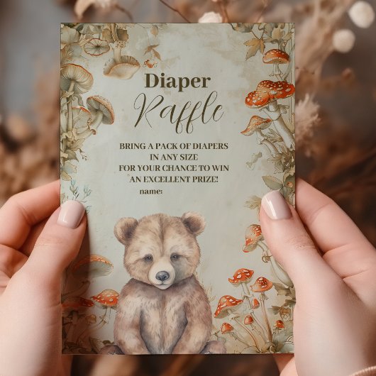 Boho Woodland Baby shower Informatiekaartje