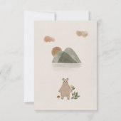Boho Woodland Baby shower Invitation Kaart (Achterkant)