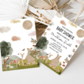 Boho Woodland Baby shower Kaart