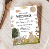 Boho Woodland Baby shower Kaart