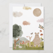 Boho Woodland Baby shower Kaart (Achterkant)