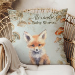 Boho Woodland Baby shower Kussen<br><div class="desc">Verbeter de gezellige sfeer van uw baby shower met onze Butterfly Mushroom Woodland Natuur Baby shower Sierkussen. Dit schattige kussen heeft een grillig design geïnspireerd op het betoverende bos, versierd met delicate vlinders, charmante paddenstoelen en weelderig groen. Perfect voor het toevoegen van een vleugje houtcharme aan uw zithoeken of als...</div>