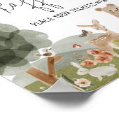 Boho Woodland Baby shower Luier Raffle Poster (Hoek)