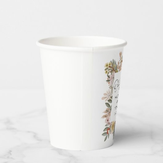Boho Woodland Baby shower Paper Cups Papieren Bekers (Rechts)
