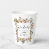 Boho Woodland Baby shower Paper Cups Papieren Bekers (Voorkant)