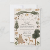 Boho Woodland Baby shower per post Kaart (Voorkant)